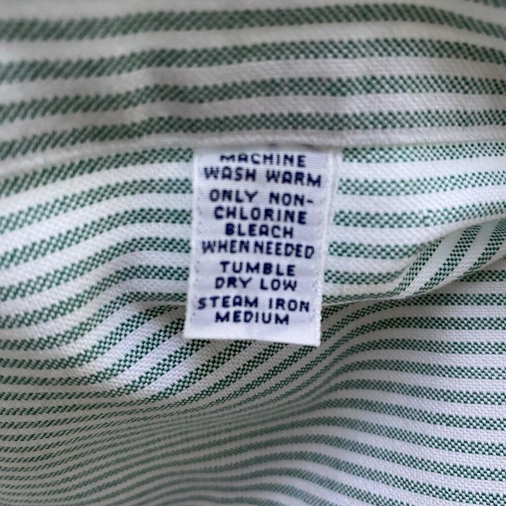 Ralph Lauren Shirt Mens Large Green Stripe Classic Fit Button Down Long Sleeve - Picture 7 of 7